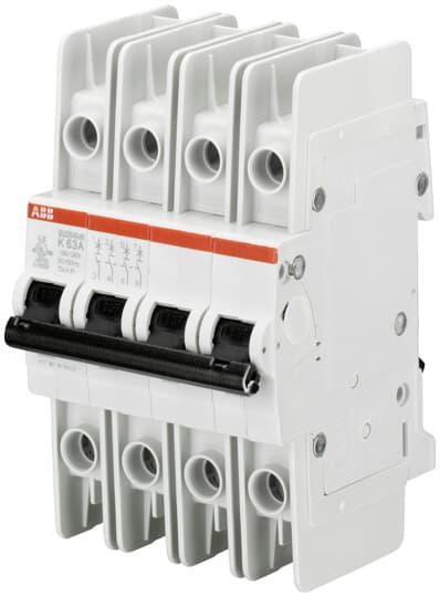 ABB Controls Thermal Magnetic Circuit Breaker; 4-Pole; 3A; 480Y/277VAC/96VDC; Lever; Ring Tongue Terminal; K Trip Curve; UL 489